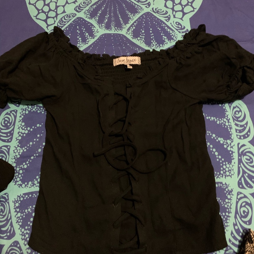 Black Off-Shoulder Top
